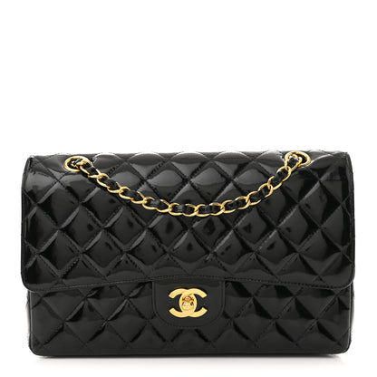 Chanel Patent Quilted Medium Double Flap Black 1 of 12