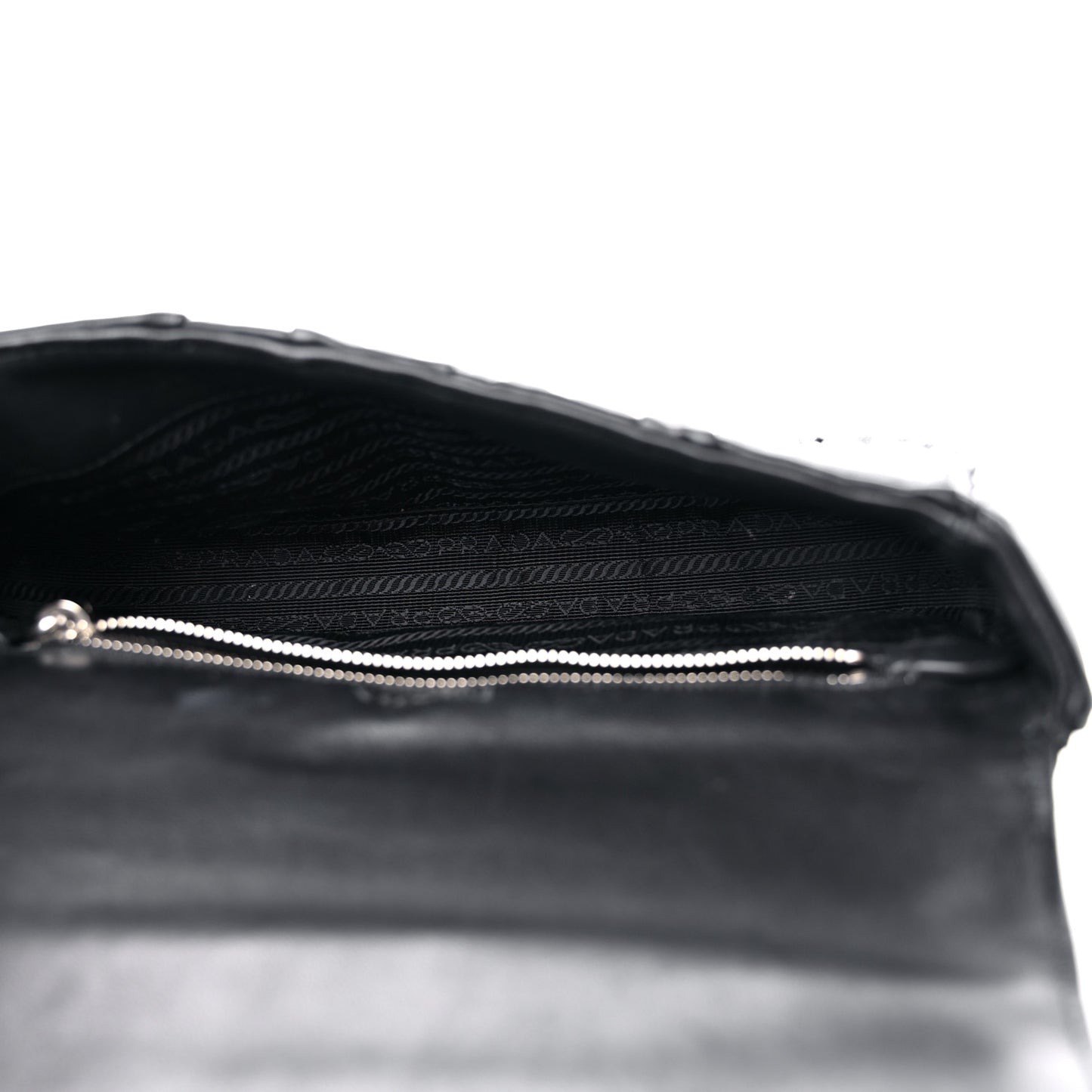 Nappa Gaufre Small Chain Flap Shoulder Bag Black