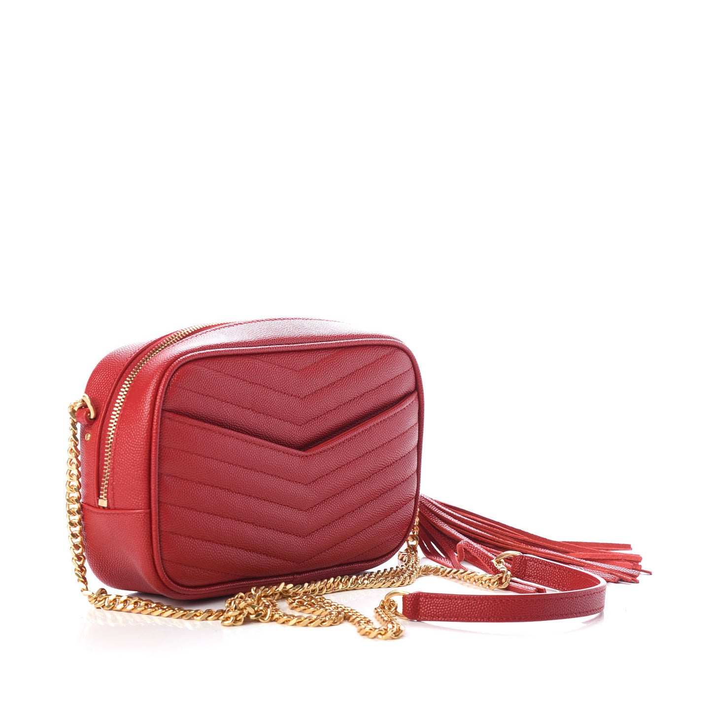 Grain De Poudre Matelasse Monogram Mini Lou Camera Bag Eros Red