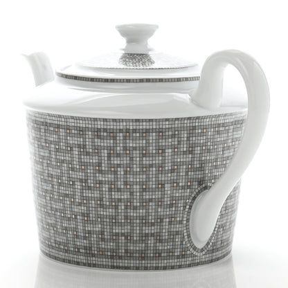 Hermes Porcelain Mosaique Au 24 Platine Coffee/Tea Pot 3 of 9