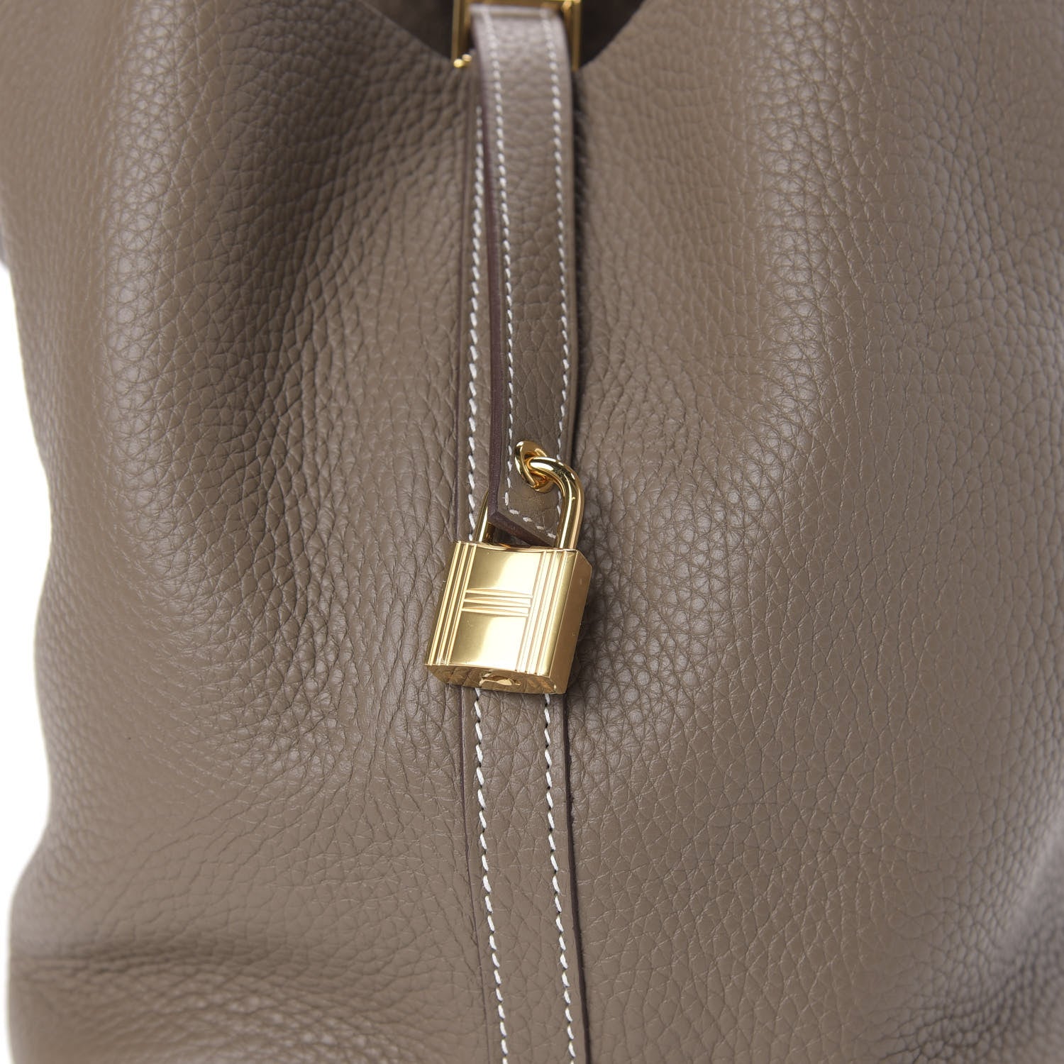Hermes Taurillon Clemence Picotin Lock 22 MM Etoupe 9 of 9