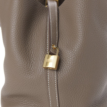 Hermes Taurillon Clemence Picotin Lock 22 MM Etoupe 9 of 9