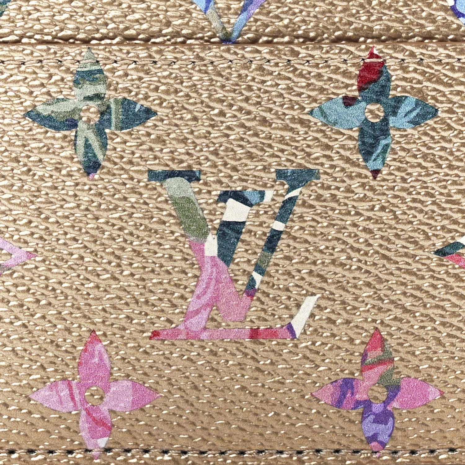 Louis Vuitton Metallic Monogram LV Garden Card Holder Gold 7 of 11