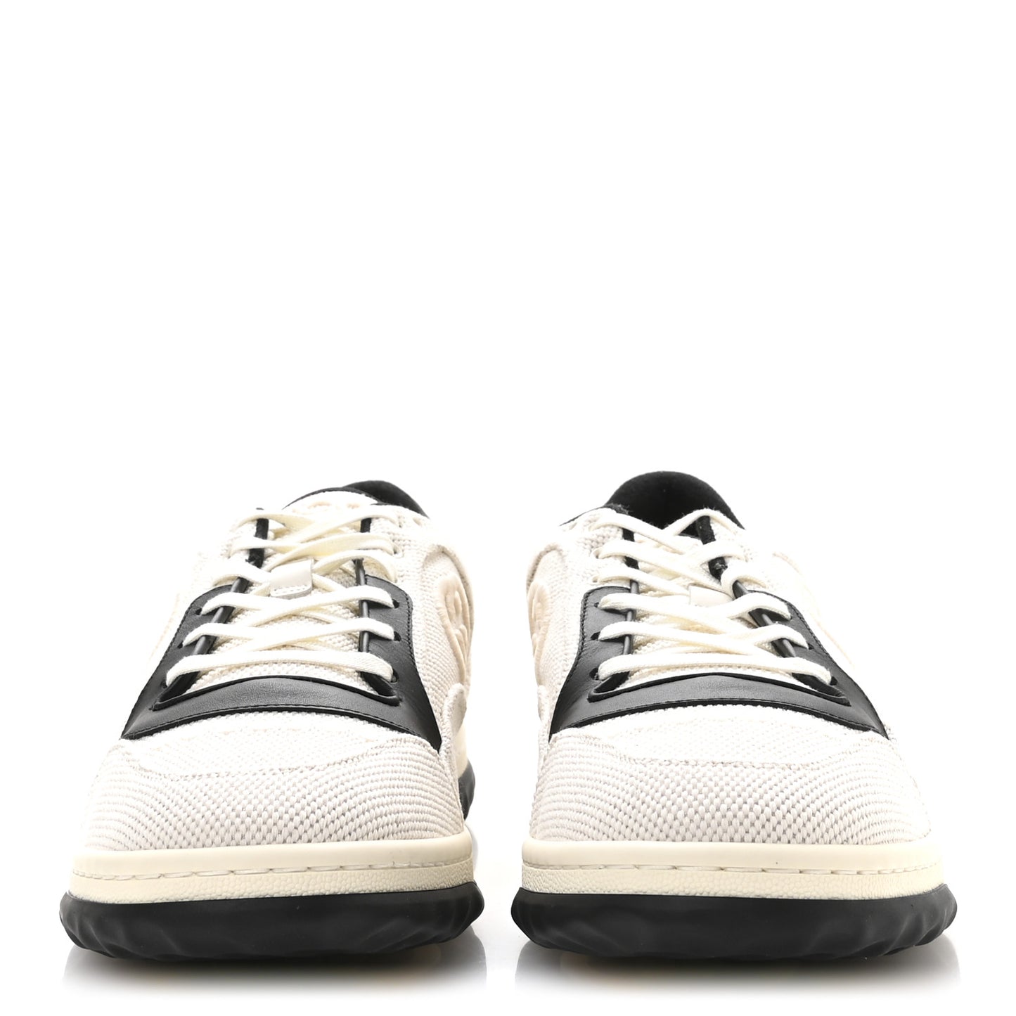 Canvas Calfskin Mens Mac80 Sneakers 11.5 Natural Black
