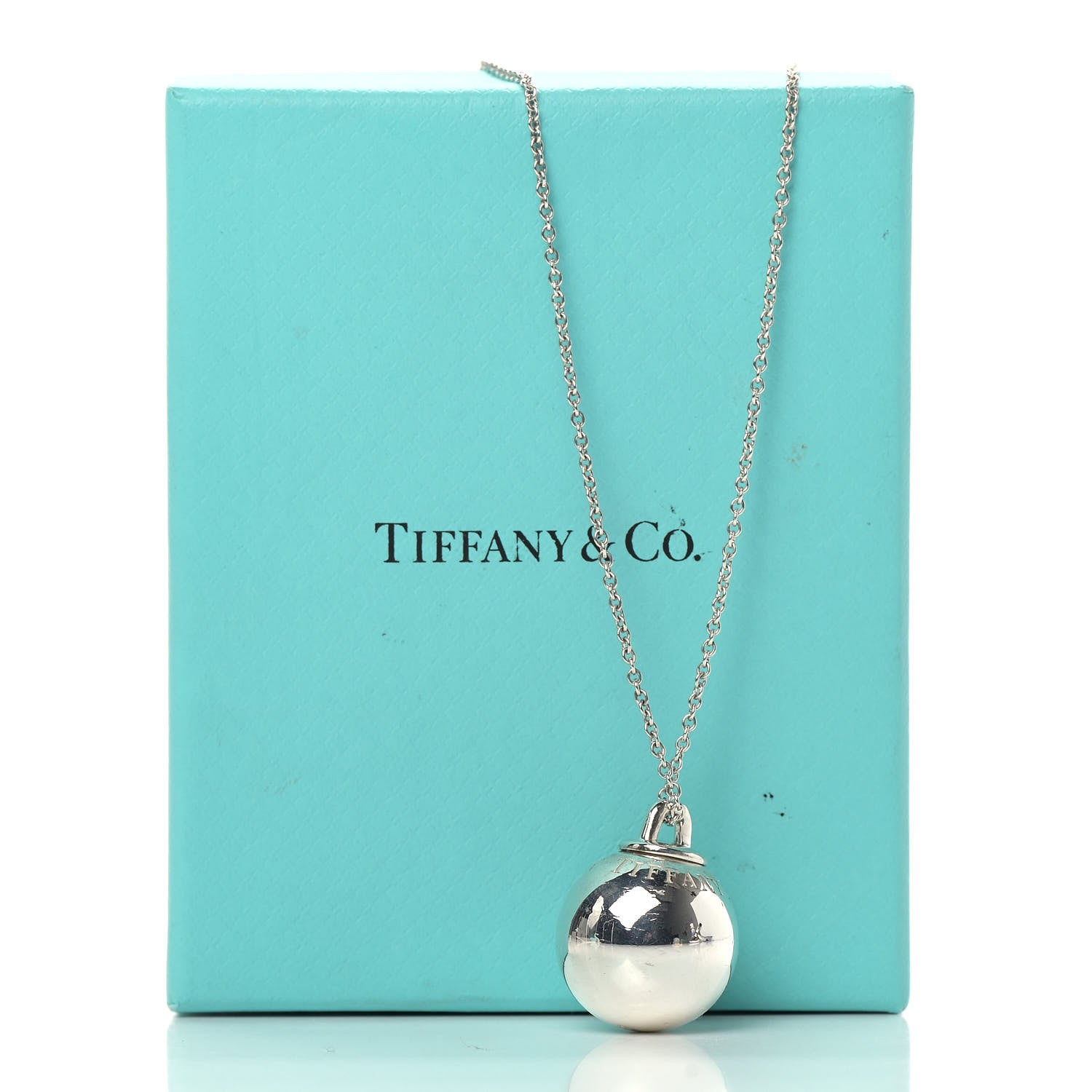 Tiffany Sterling Silver 19mm HardWear Ball Pendant Necklace 6 of 6