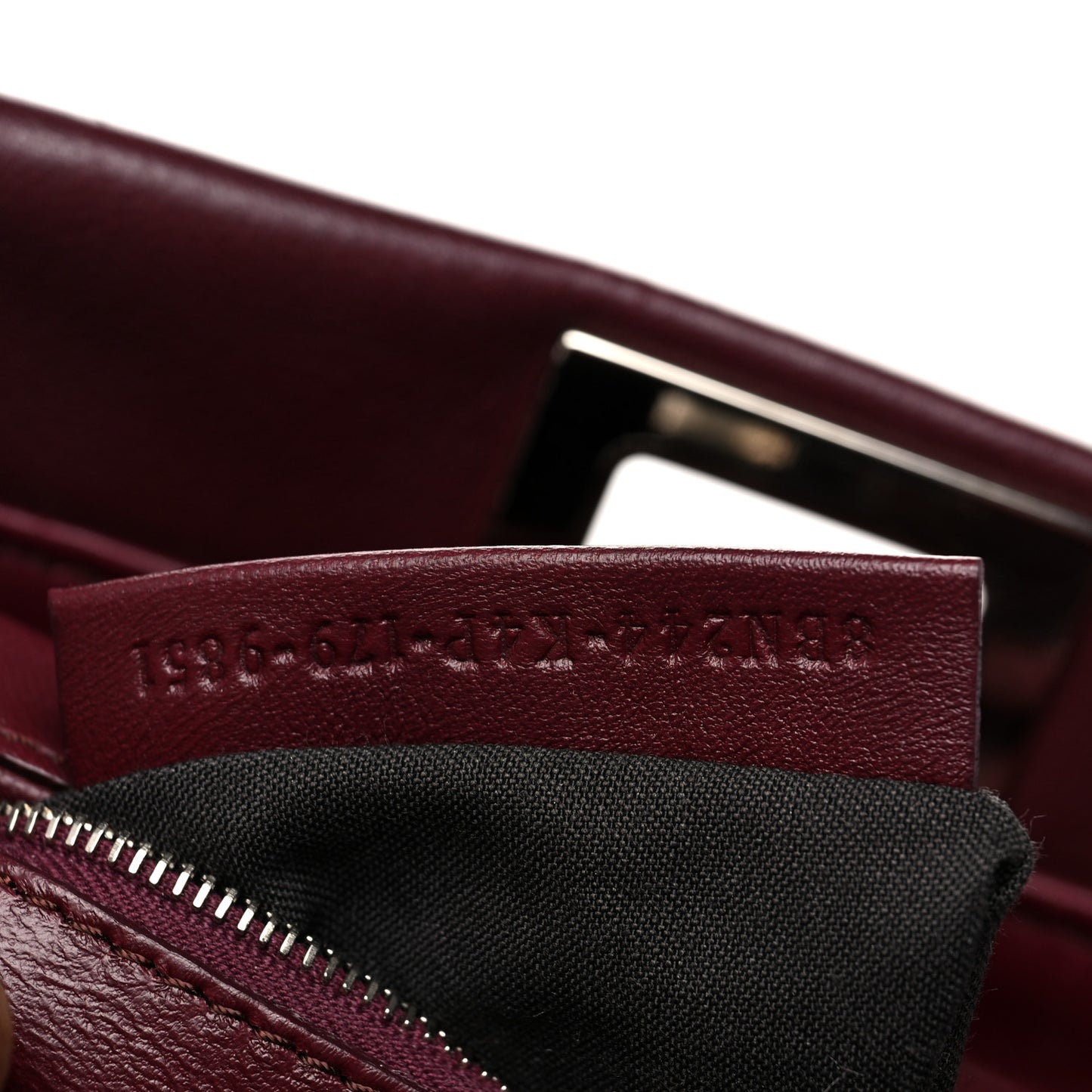 Nappa Mini Peekaboo Iconic Satchel Bordeaux
