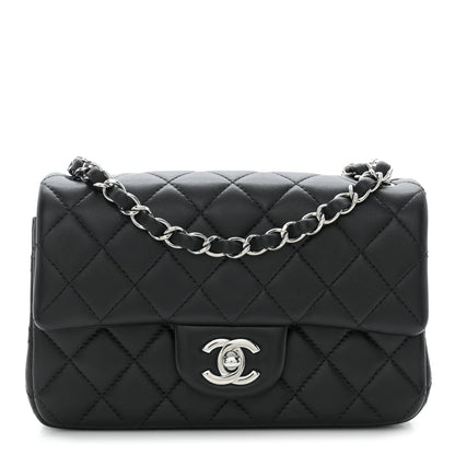 Chanel Lambskin Quilted Mini Rectangular Flap Black 1 of 10