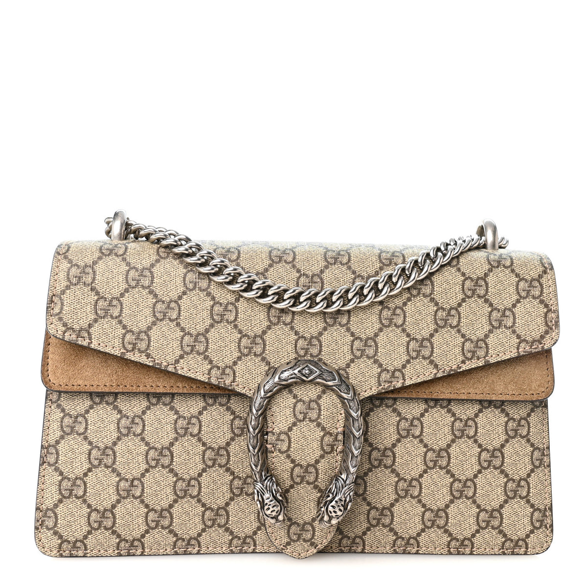 GG Supreme Monogram Small Dionysus Shoulder Bag Taupe