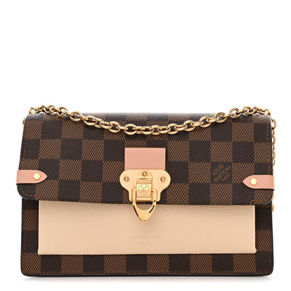 Louis Vuitton Damier Ebene Vavin Chain Wallet Creme 1 of 11