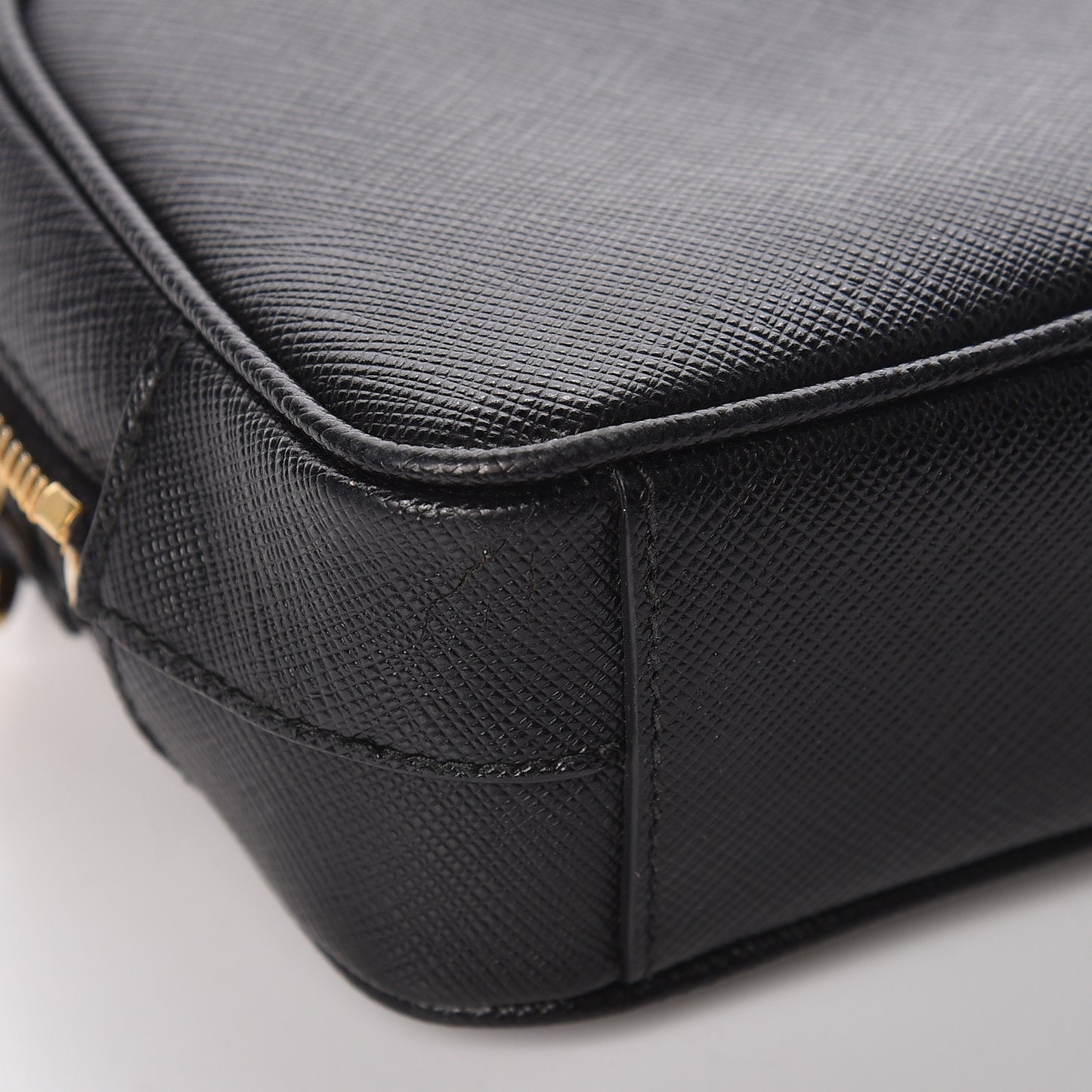 Saffiano Mini Camera Crossbody Bag Black