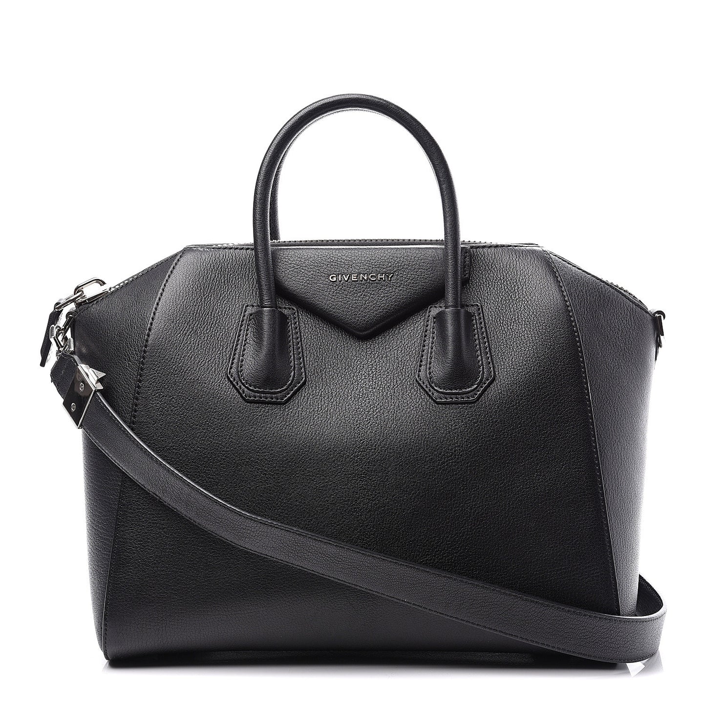 Sugar Goatskin Medium Antigona Black