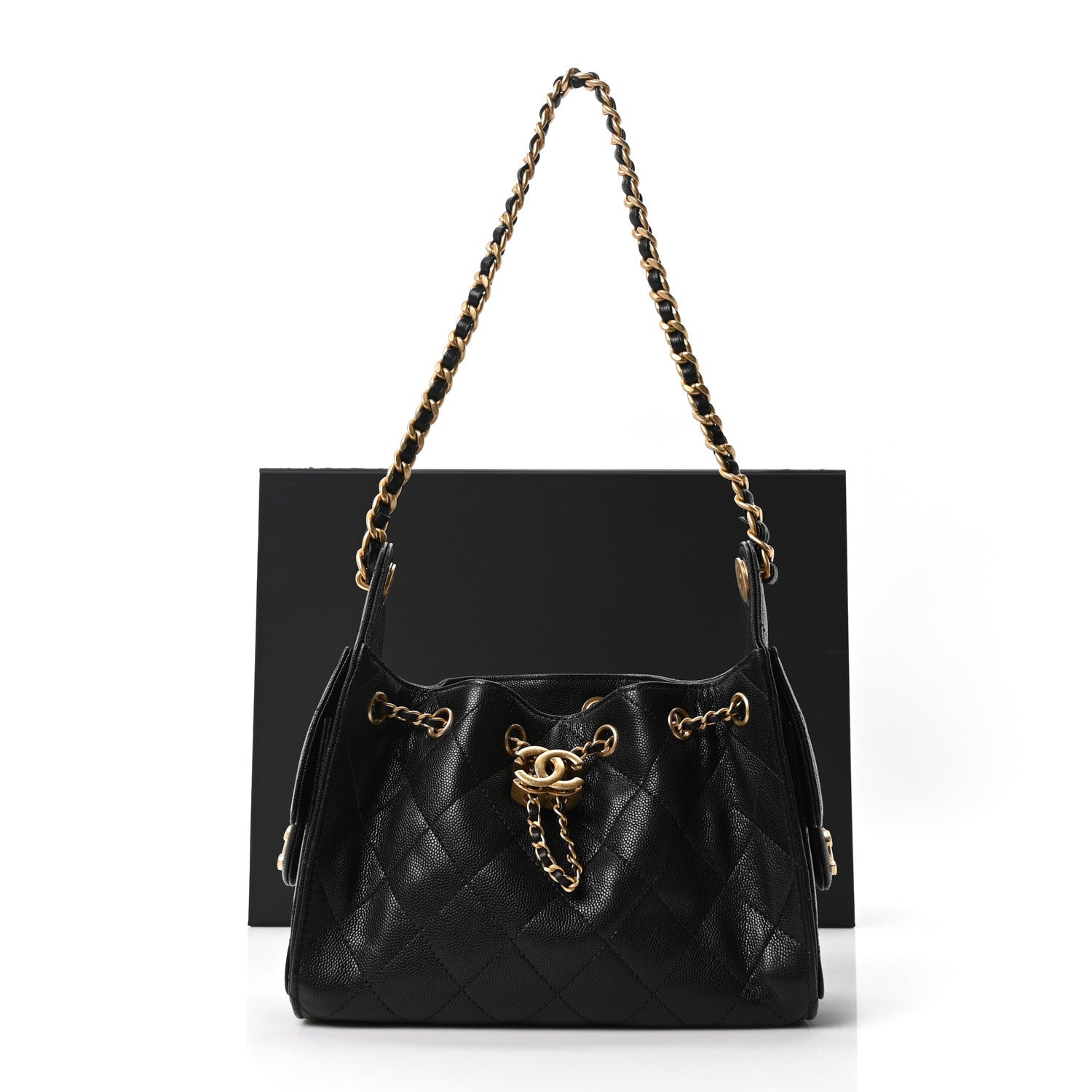 Chanel Caviar Quilted Mini Chanel 25 Handbag Black 10 of 10