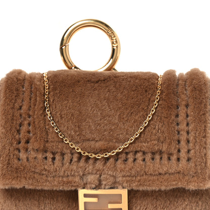Fendi Mink Shiny Nappa Nano Baguette Charm Naturale Oro Soft 8 of 12
