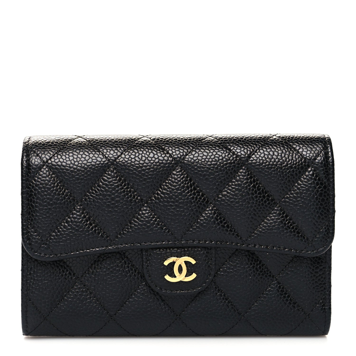 Chanel Caviar Quilted Medium Flap Wallet Black 1 of 11