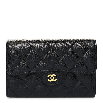 Chanel Caviar Quilted Medium Flap Wallet Black 1 of 11