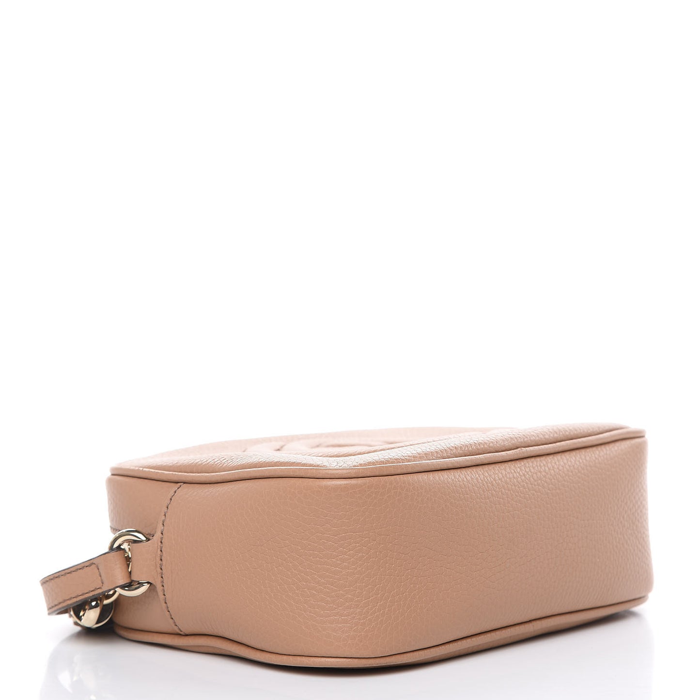 Pebbled Calfskin Small Soho Disco Bag Rose Beige