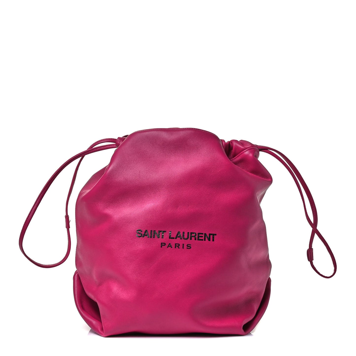 Lambskin Teddy Drawstring Bag Freesia