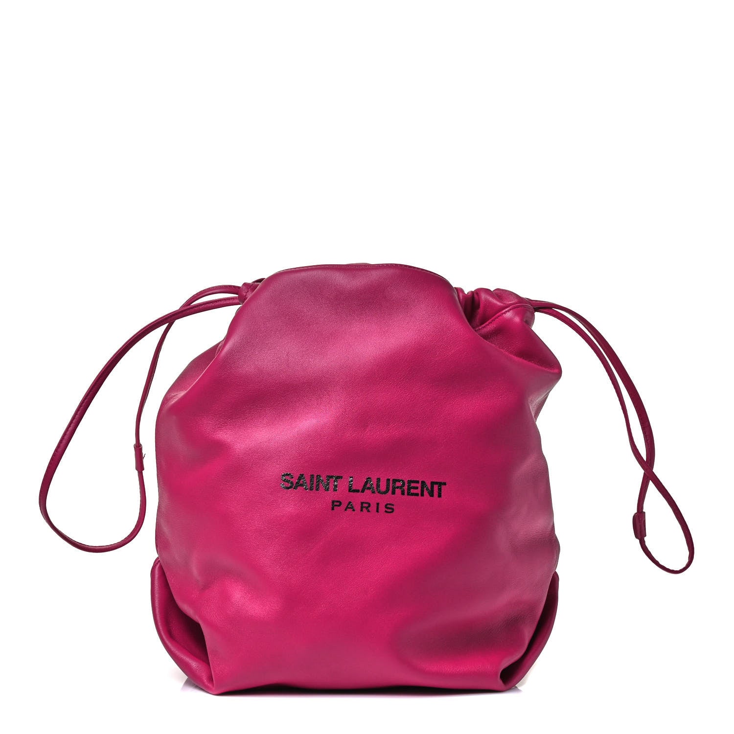 Saint Laurent Lambskin Teddy Drawstring Bag Freesia 1 of 5