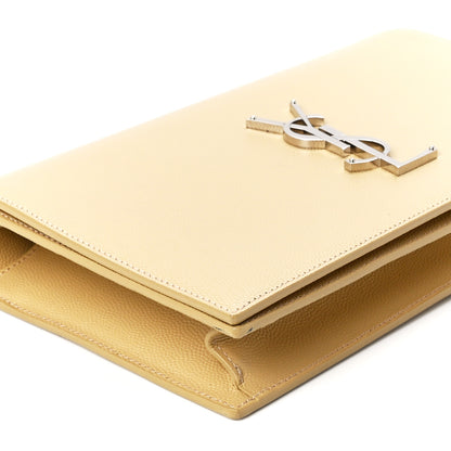 Saint Laurent Grain De Poudre Classic Kate Monogram Clutch Nude Powder 11 of 13