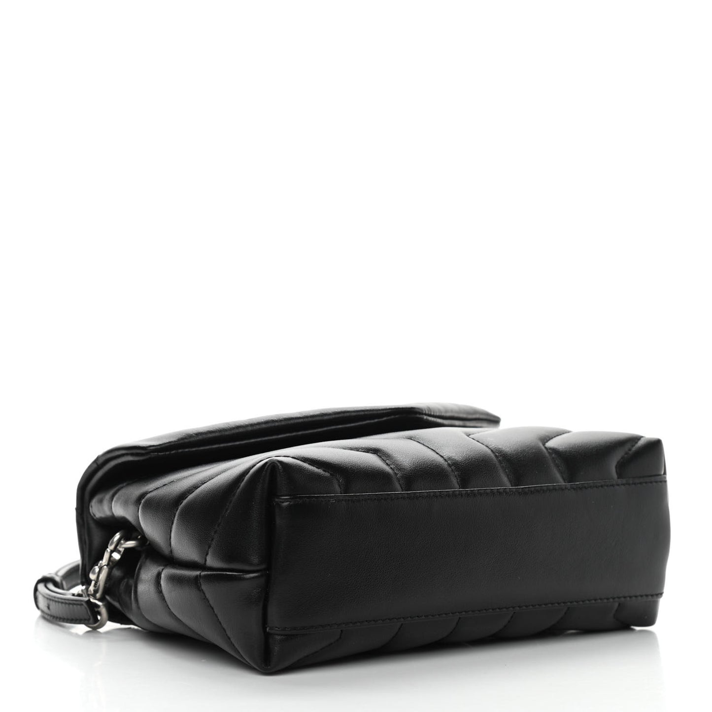 Calfskin Y Quilted Monogram Toy Loulou Crossbody Bag Black