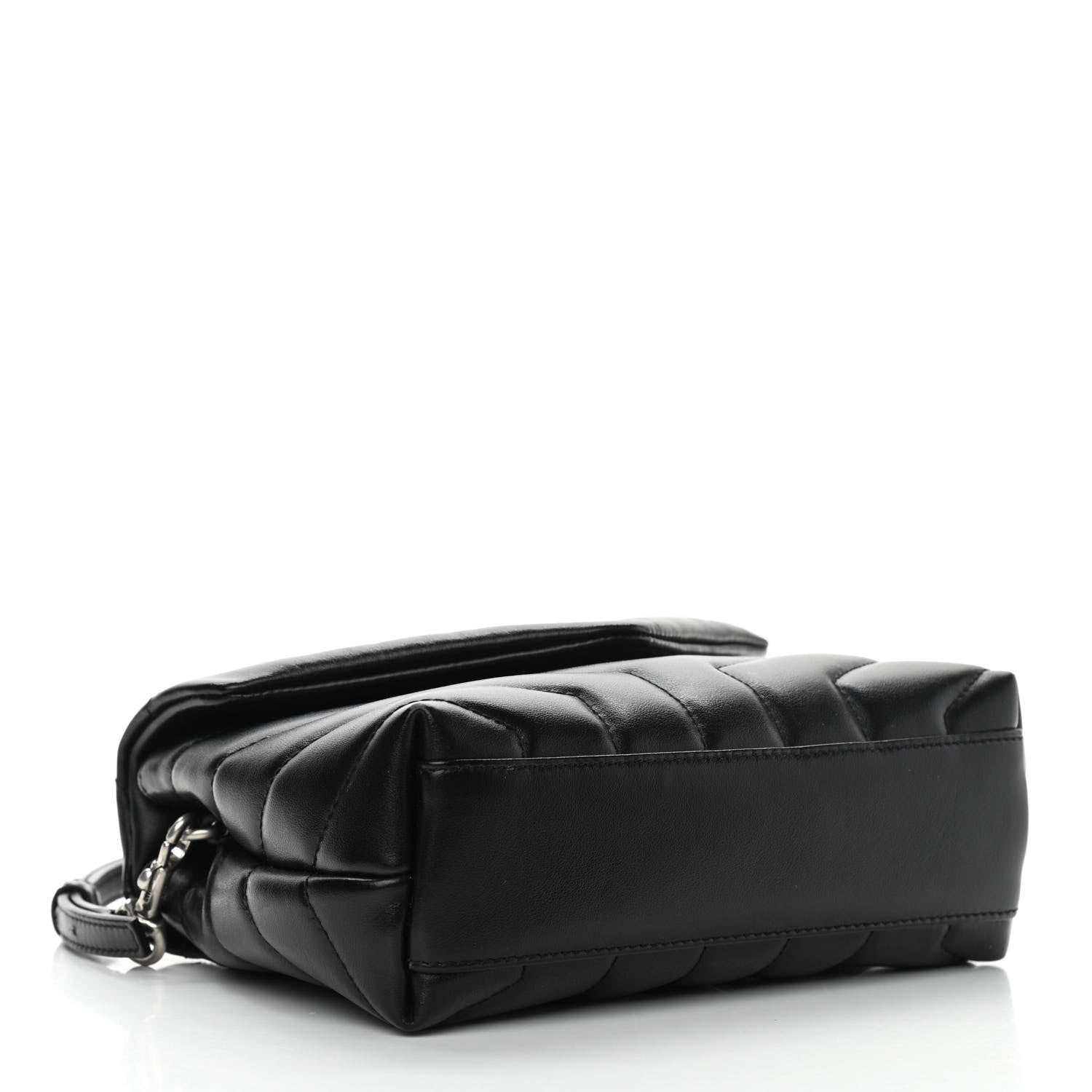 Saint Laurent Calfskin Y Quilted Monogram Toy Loulou Crossbody Bag Black 4 of 12