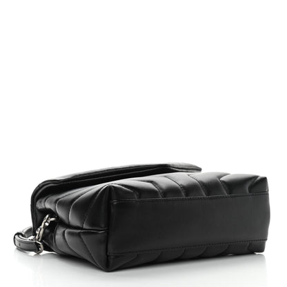 Saint Laurent Calfskin Y Quilted Monogram Toy Loulou Crossbody Bag Black 4 of 12