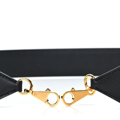 Hermes Epsom 40mm Hexagone Tressage Shoulder Strap Black Craie Gold 3 of 5