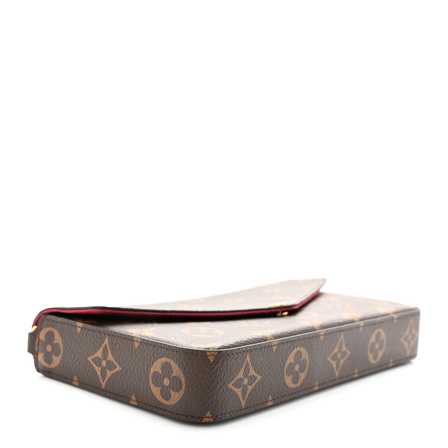Louis Vuitton Monogram Pochette Felicie Chain Wallet Fuchsia 4 of 12