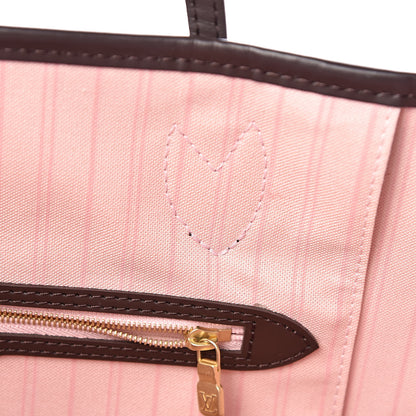 Louis Vuitton Damier Ebene Neo Neverfull MM Rose Ballerine 8 of 12