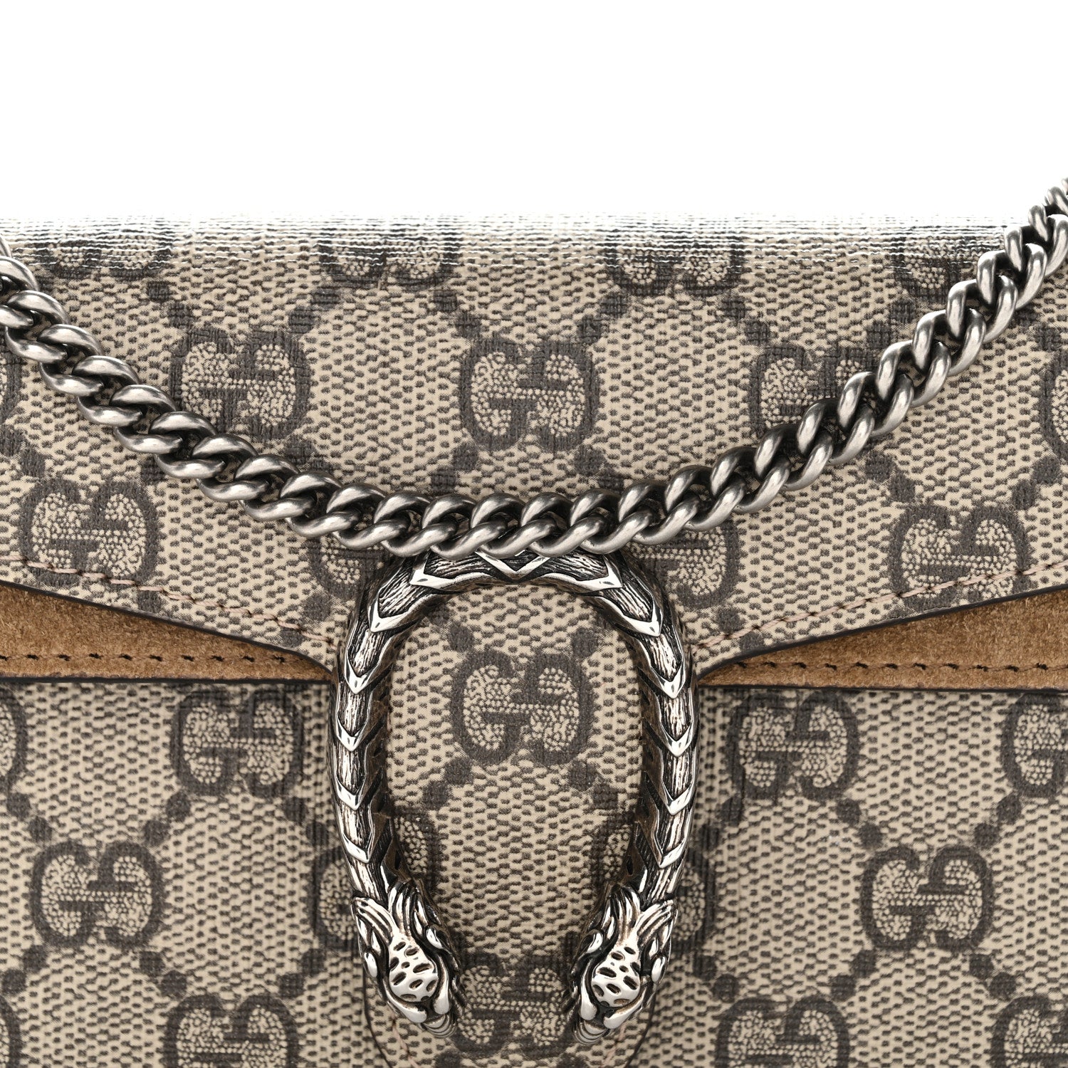 Gucci GG Supreme Monogram Super Mini Dionysus Shoulder Bag Taupe 7 of 10