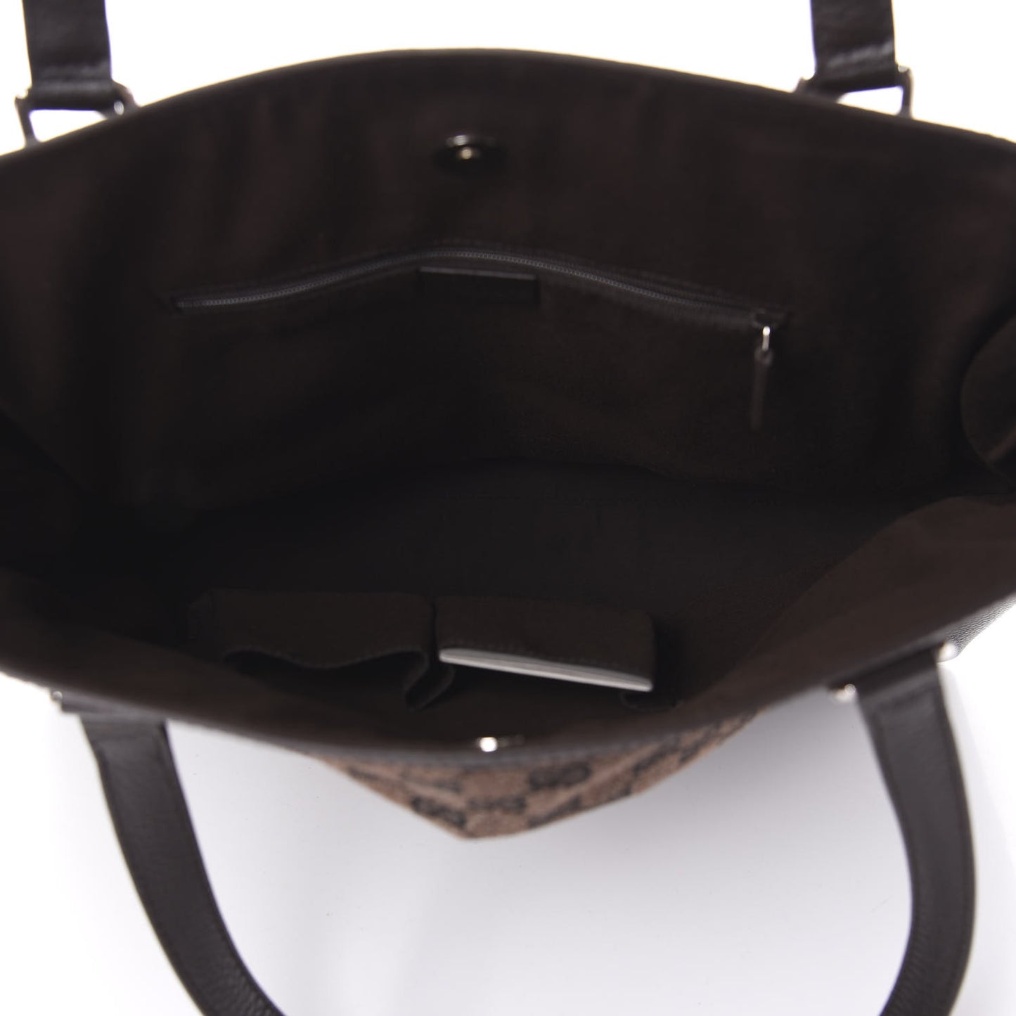 Denim Monogram Full Moon Tote Dark Brown