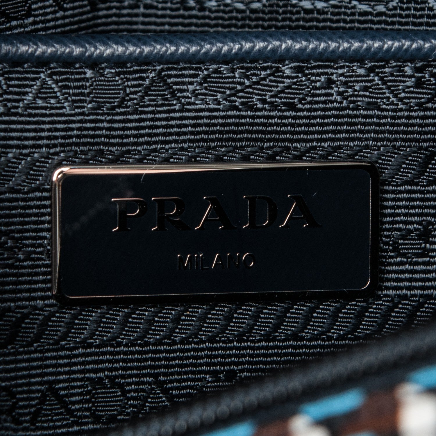 Prada Tessuto Nylon Saffiano Messenger Bag Azzurro 6 of 8