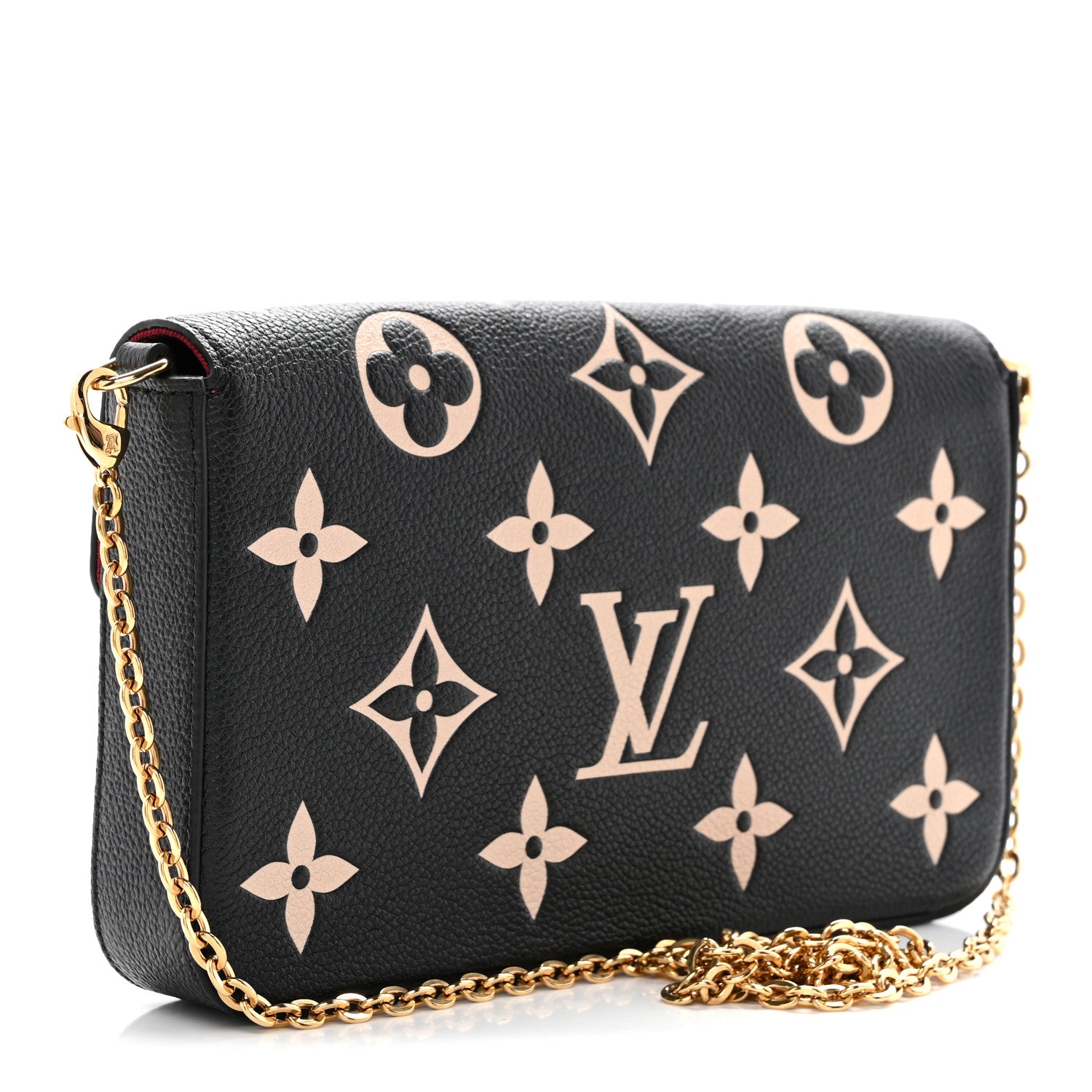 Louis Vuitton Empreinte Monogram Giant Felicie Pochette Black Beige 4 of 12