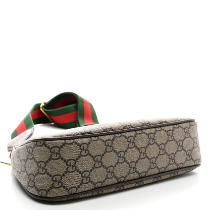 Gucci GG Supreme Monogram Textured Dollar Calfskin Web Small Ophidia GG Handbag Beige Ebony New Acero 3 of 9