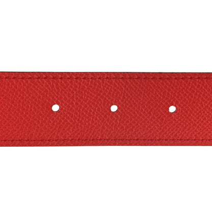 Hermes Swift Epsom 32mm Gamma Belt 85 Capucine Rouge Casaque 3 of 5