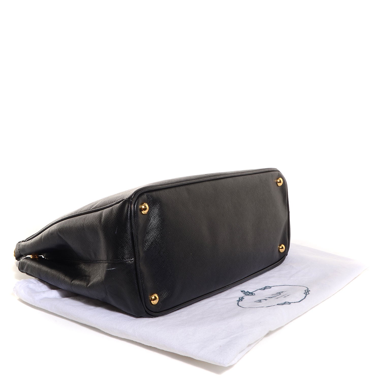 Prada Saffiano Lux Large Double Zip Tote Nero Black 4 of 12
