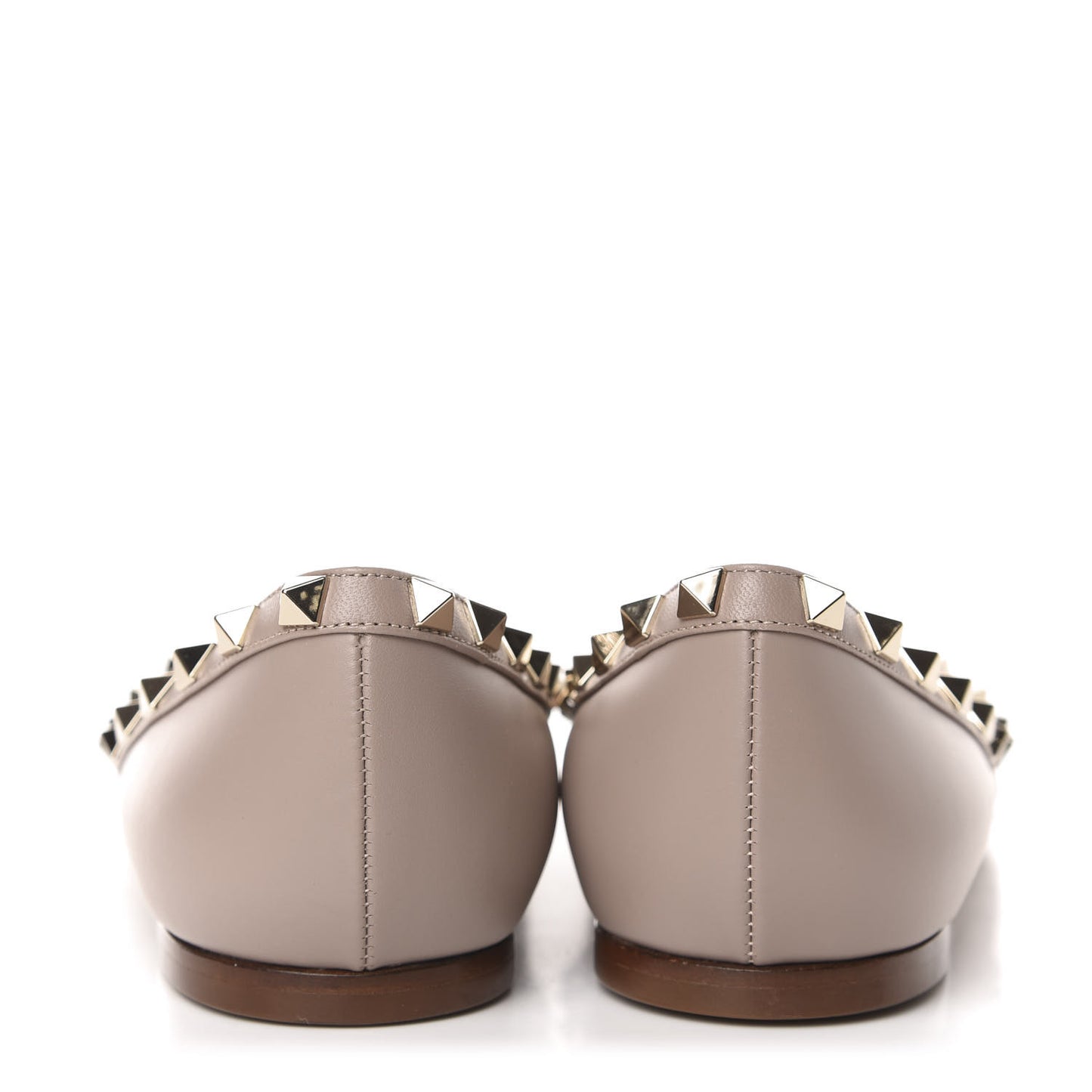 Nappa Rockstud Ballerina Flats 39.5 Poudre
