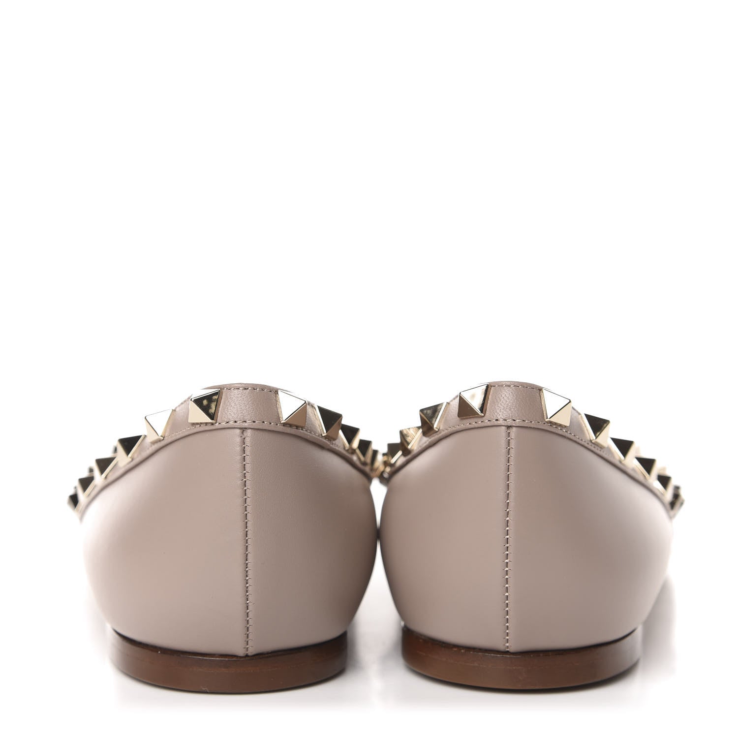 Valentino Garavani Nappa Rockstud Ballerina Flats 39.5 Poudre 6 of 9