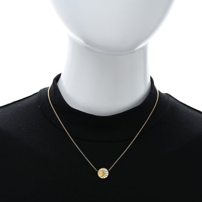 Christian Dior 18K Yellow Gold Platinum Black Onyx Mother of Pearl Diamond Rose Celeste Pendant Necklace 2 of 5