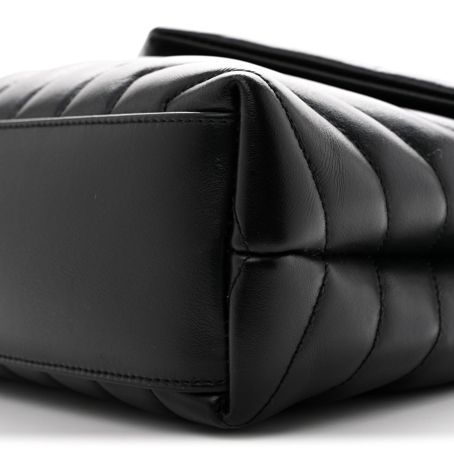 Saint Laurent Calfskin Y Quilted Monogram Small Loulou Chain Satchel Black 10 of 14
