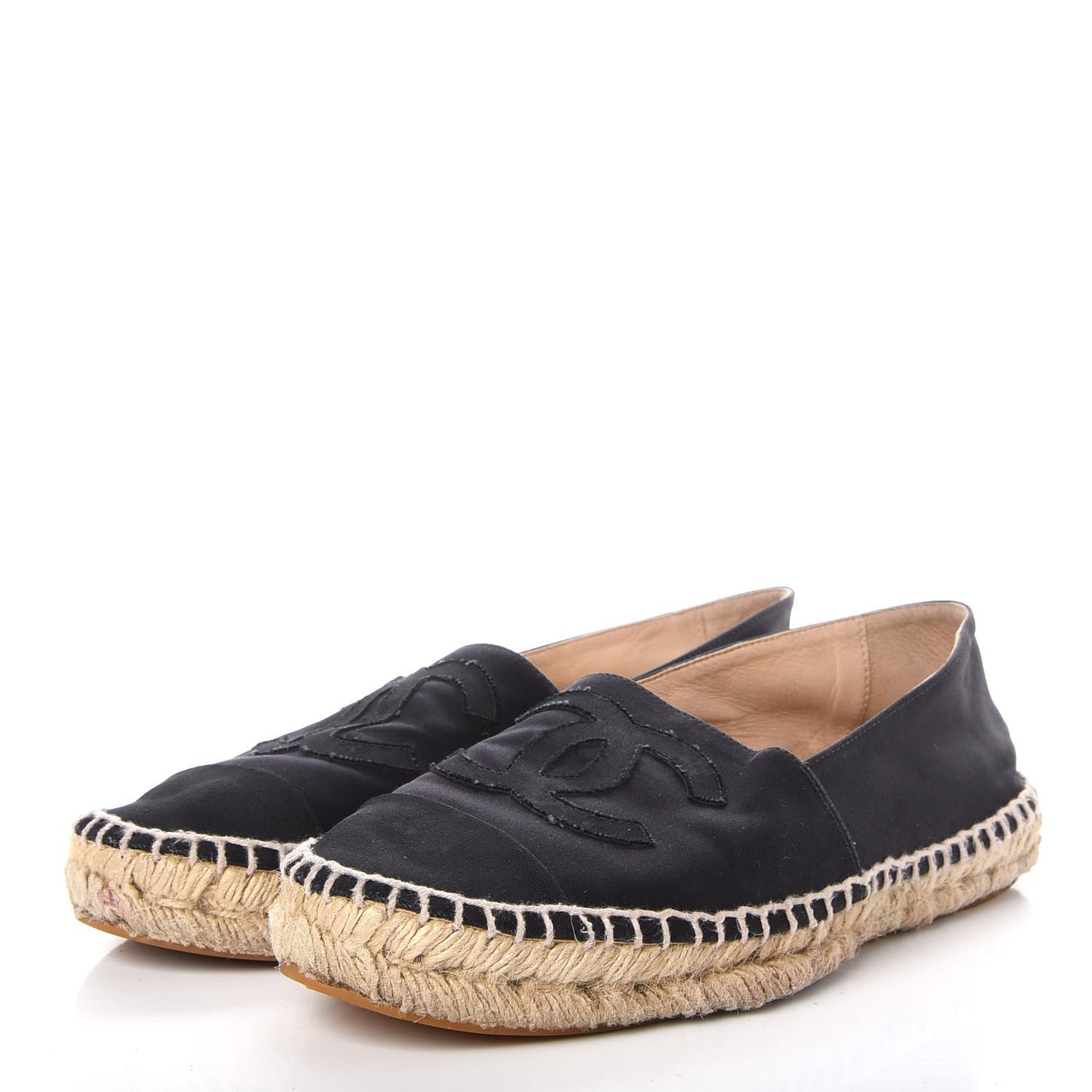 Satin CC Espadrilles 41 Black
