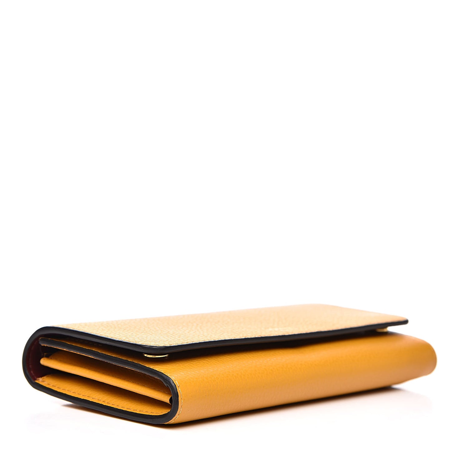 Small Classic Grain Continental Wallet Deep Amber