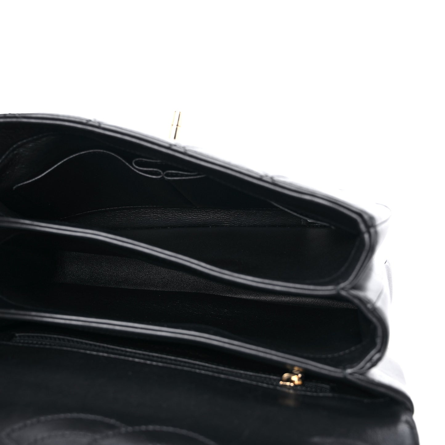 Lambskin Quilted Small Trendy CC Dual Handle Flap Bag Black