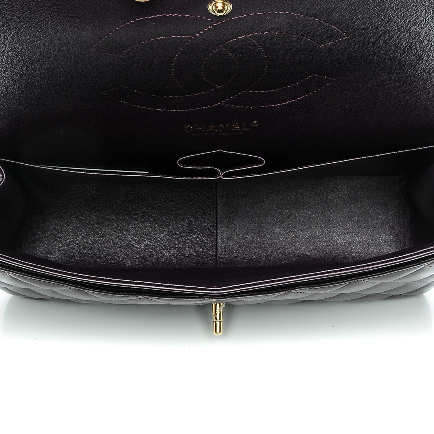 Chanel Lambskin Quilted Jumbo Double Flap Purple 5 of 9