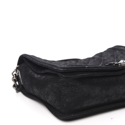Chanel Iridescent Calfskin Quilted New Medium Gentle Boy Flap Black 6 of 11