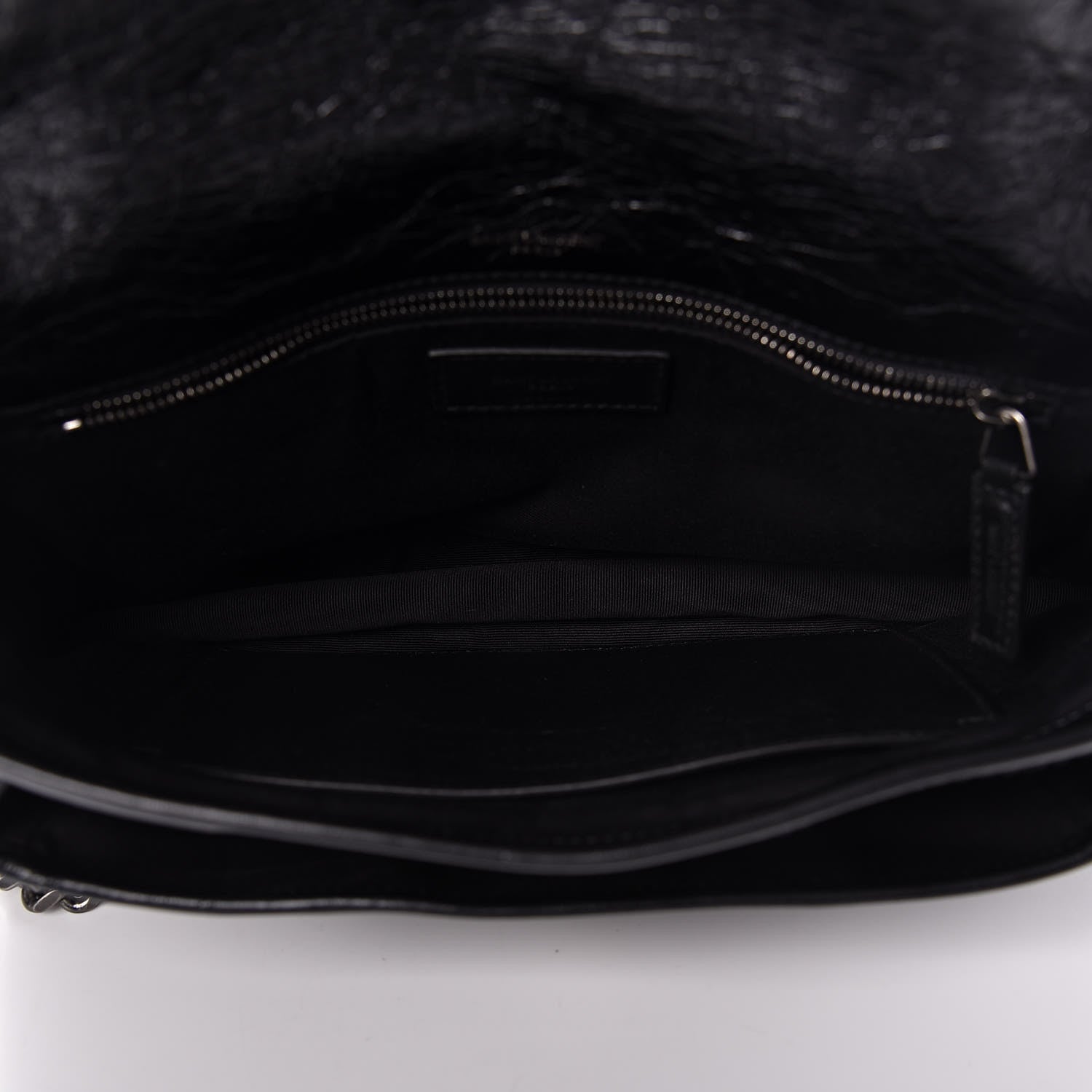 Saint Laurent Crinkled Calfskin Matelasse Monogram Medium Niki Chain Satchel Black 5 of 11