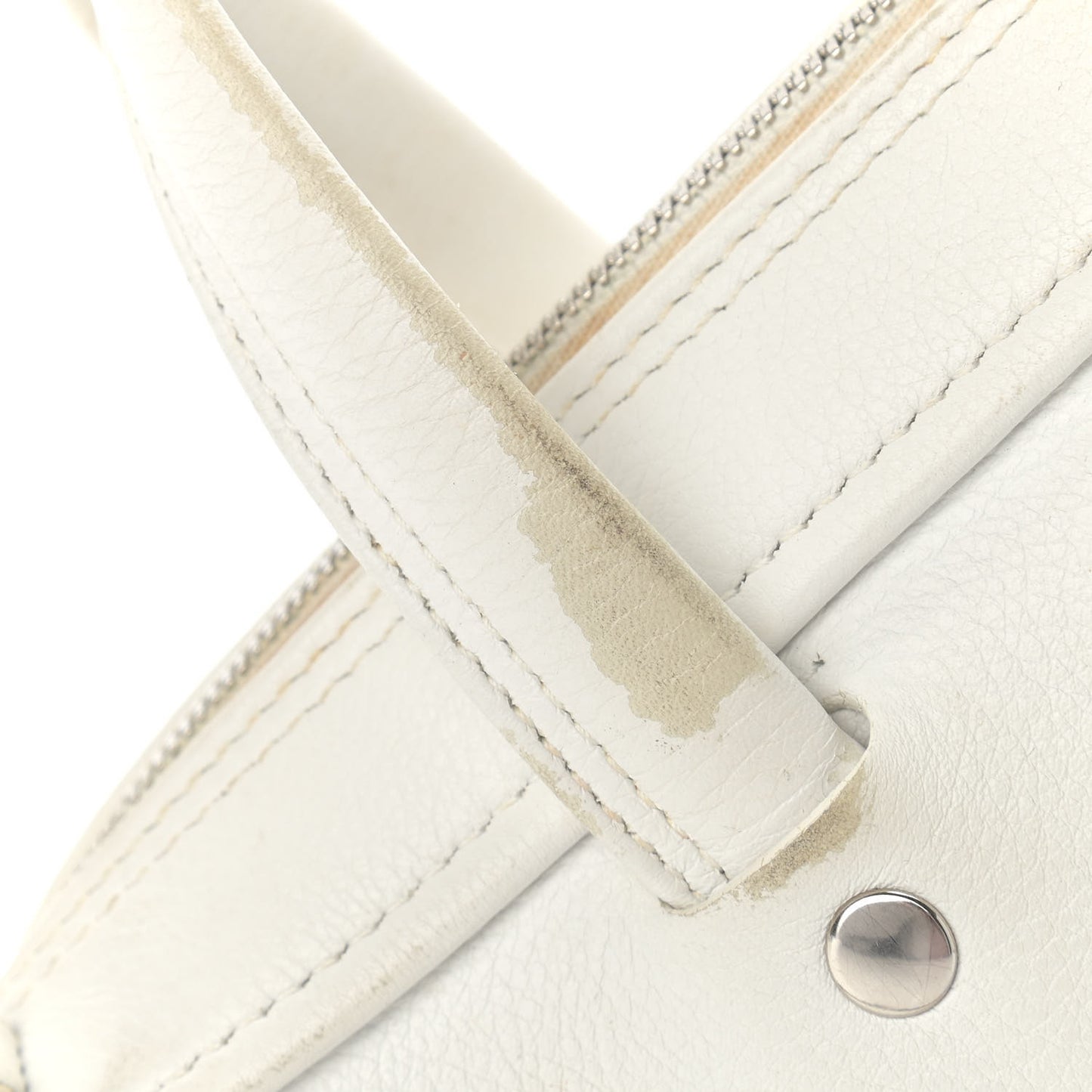 Calfskin XS Triangle Chain Duffle White
