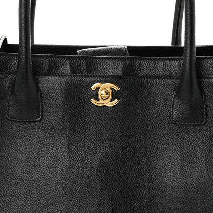 Chanel Calfskin Cerf Executive Shopper Tote Black 8 of 10