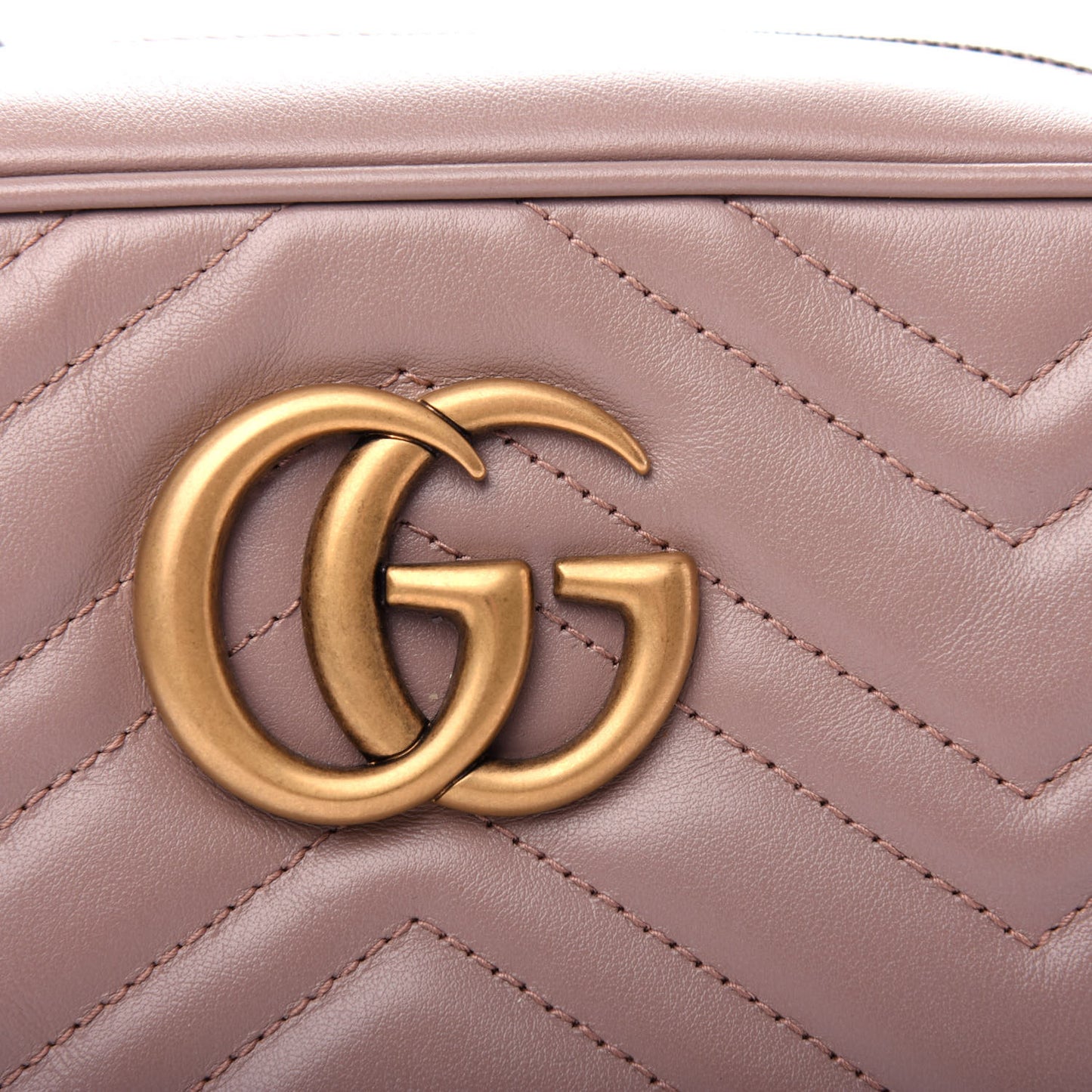 Calfskin Matelasse Small GG Marmont Chain Shoulder Bag Porcelain Rose