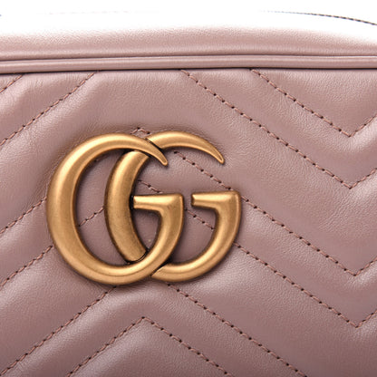 Gucci Calfskin Matelasse Small GG Marmont Chain Shoulder Bag Porcelain Rose 10 of 11